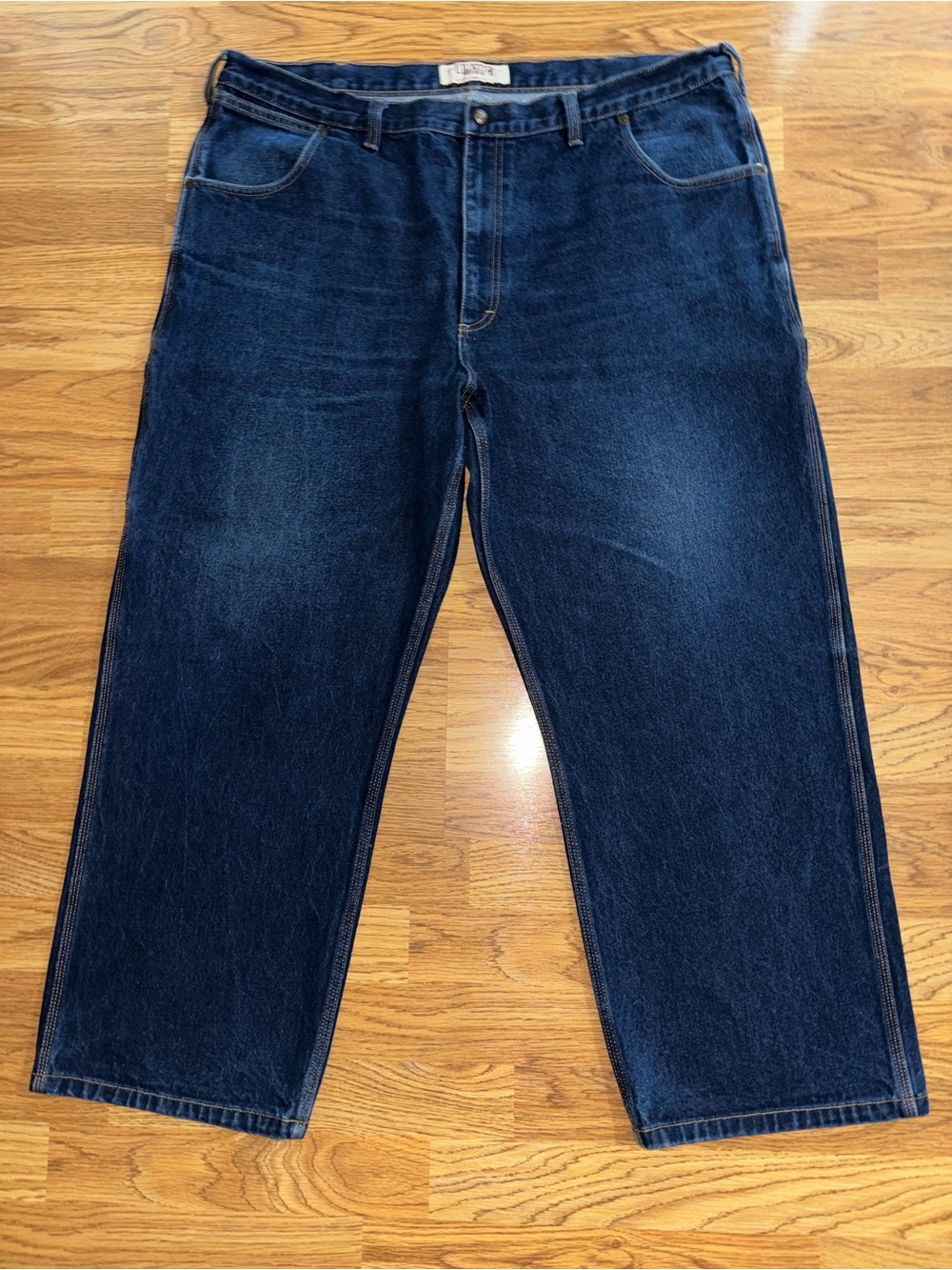 Vintage Big Mac Workwear Carpenter Jeans Men’s Size 44x28 Dark Wash Thick Heavy